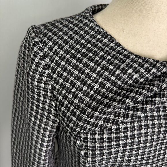 Giorgio Sant' Angelo Women's Blazer, Size 12, Bow & Buttons, Black & White - Picture 6 of 16